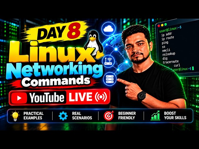 Linux Networking Commands 🔥 | Master Network Troubleshooting Like a Pro! | Day 8