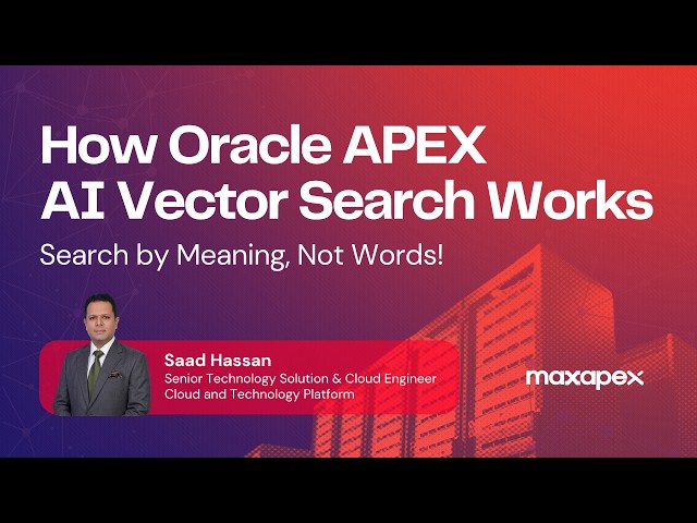 Oracle APEX AI Vector Search Explained: Traditional Search vs. Semantic Search #orclapex
