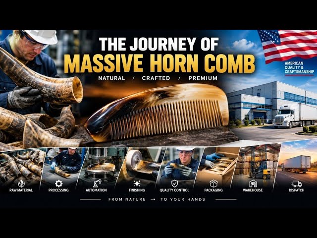 Inside a Massive Horn Comb Factory: From Raw Horn to Premium Comb | Full Manufacturing Process