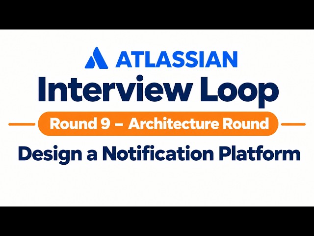 Atlassian Interview Loop | Round 9 |Architecture Round |Design a Notification Platform |SE, SSE, PSE