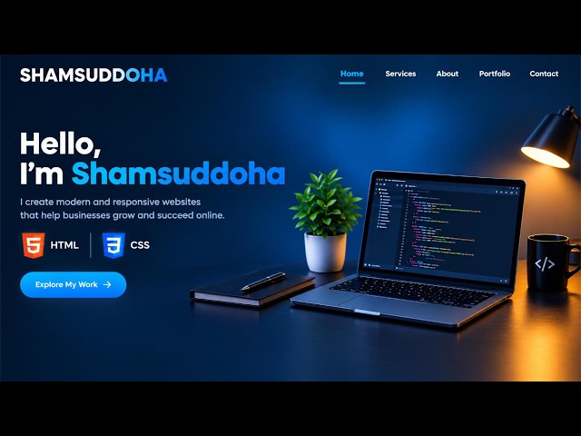 Navbar Design with HTML & CSS | Modern Navigation Bar | Web Design Tutorial