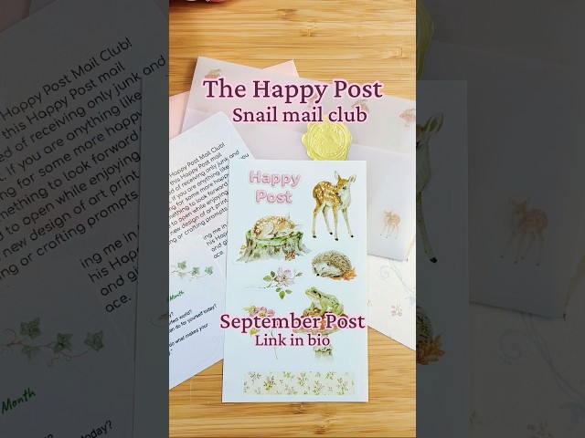 Happy Post Mail Club September Mail #mail #slowliving #stationary #mailclub #art