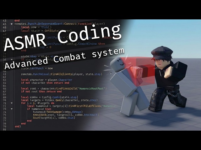 Making an Advanced Combat System in Roblox Studio | Coding ASMR