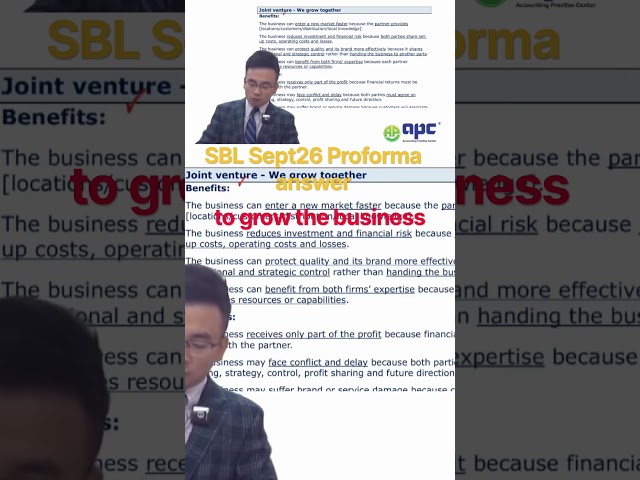 SBL Sept26 proforma answer #acca #sbl