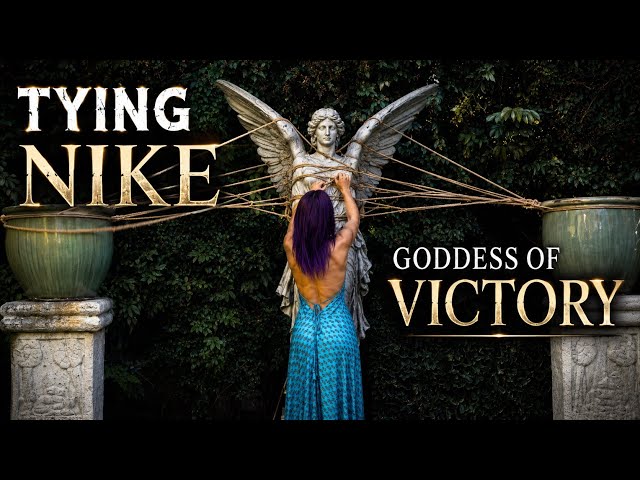 Tying Nike Goddess of Victory 