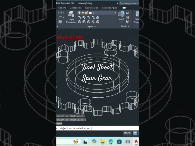 Design Spur Gear II 3D AutoCAD #iftcaddacademy #civilengineering #autocadhindi #dharmendra