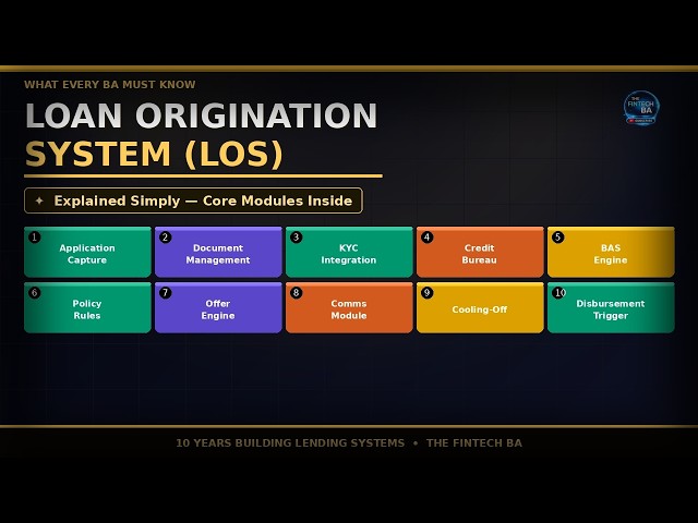 Loan Origination System (LOS) Explained Simply — What Every BA Must Know