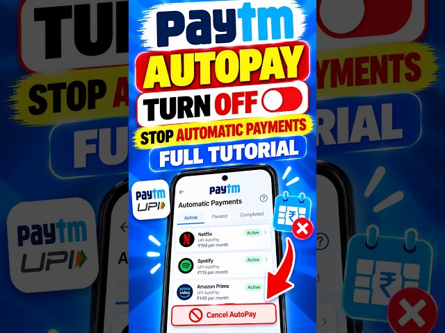 How to Turn off & Disable Paytm Auto Pay or Automatic Payments Feature Full Tutorial