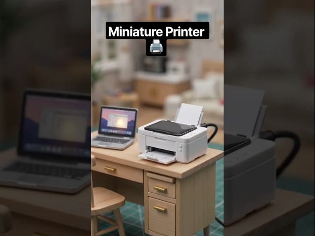 Miniature Printer 🖨️ #shorts #youtubeshorts #retrotech90s #miniature #tech