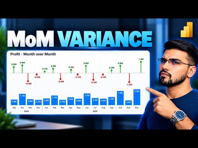 How to Create a MoM Variance Chart in Power BI Without Custom Visuals