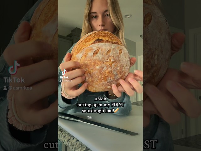 IM A BAKER NOW THIS IS THE COOLEST THING IVE EVER DONE!! #asmr #sourdough #asmrvideo #asmrsounds