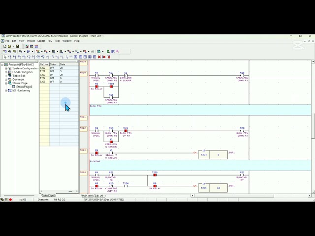 FATEK PLC WINPRO LADDER [ BLOW MOULDING PART-5 ] PROGRAMMING