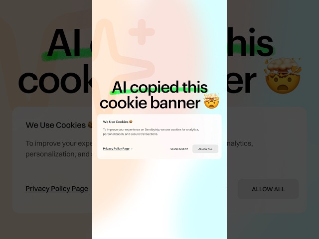 This cookie banner restyle took 10 minutes with AI #shorts
