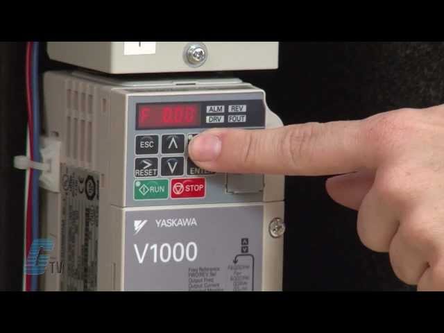 Yaskawa V1000 AC Drive Start-Up Auto-Tune Demonstration Using The Keypad