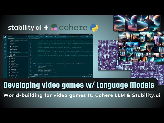 Making a Sci-Fi game w/ Cohere LLM + Stability.ai: Generative AI tutorial