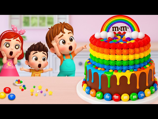 Miniature Rainbow Cake Recipe 🌈 Making a Yummy Mini M&M Rainbow Chocolate Cake 💕 Yummy Teeny