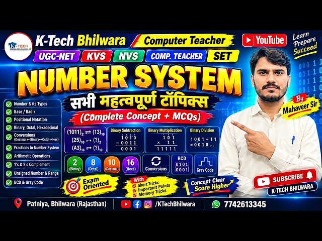 Informatics Assistant (IA) | Number System Class - 2 | Number System MCQs Series  By Mahaveer Sir