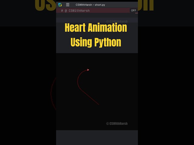 Draw a Beautiful Heart Animation using Python #cswithharsh #coding #python #pythontutorial #shorts