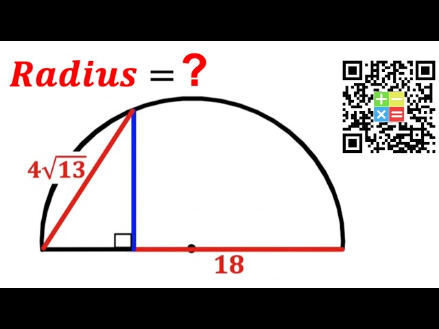 Can you find the Radius? | (Semicircle) | #math #maths | #geometry
