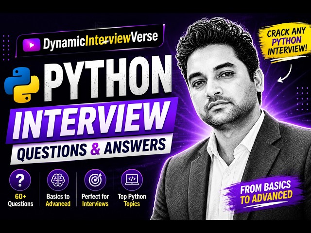 Comprehensive Python Interview Question & Answer Series 1 |  Basic To Intermediate To Advance