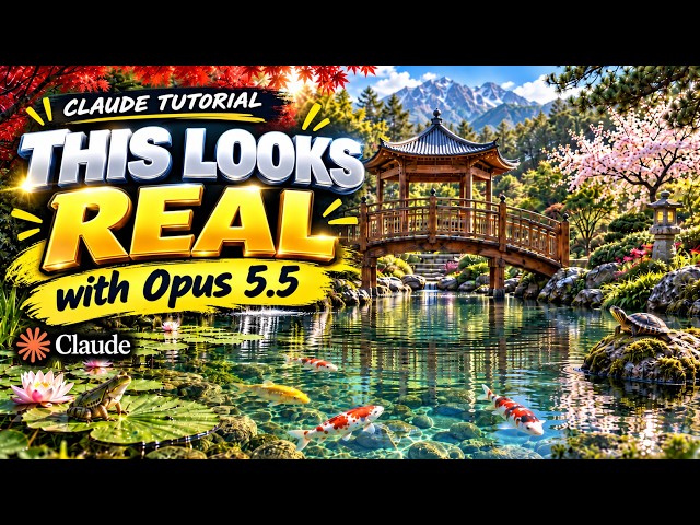 Claude Opus 5.5 Built This Interactive 3D Koi Pond in Three.js
