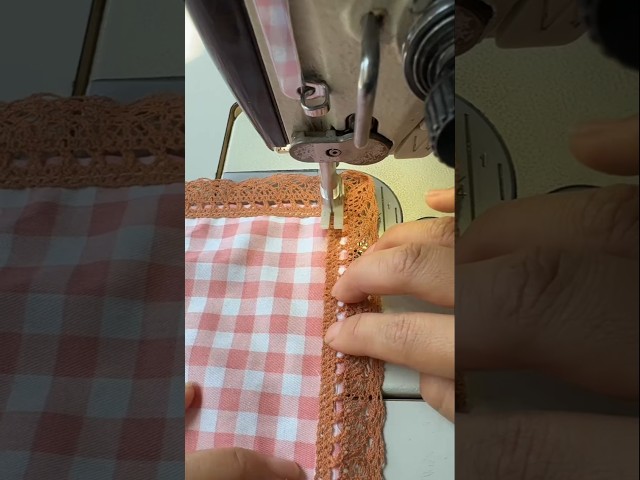 How to Attach Lace Trim and Pivot Corners #SewingTips #SewingHacks #LaceCorner #Sewing #DIYSewing
