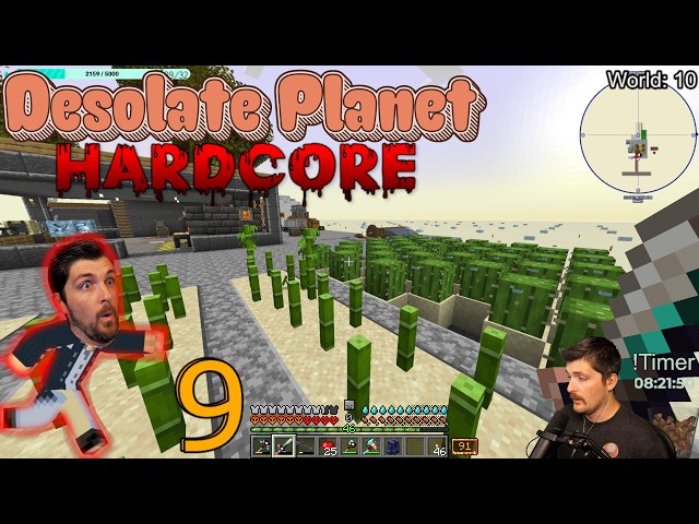 Create ing a mess!!! ⚙⚙ HARDCORE Desolate Planet Day 9🌲☕  #minecraft #moddedminecraft
