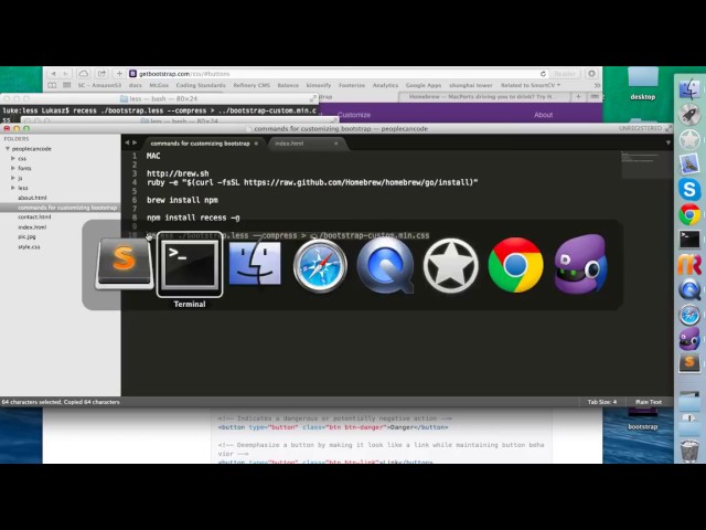 How to customise Twitter Bootstrap 3 using source code - Less