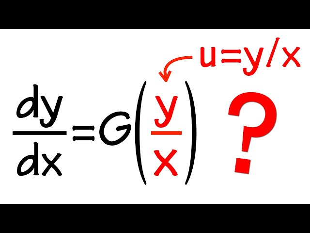 How to Solve Homogeneous Differential Equations (introduction & example)