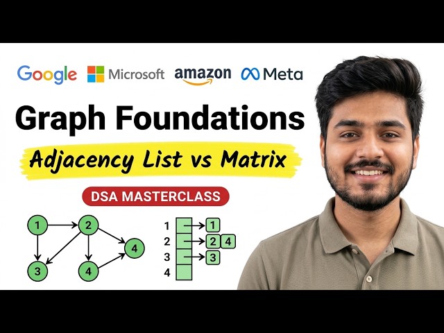 Graph Foundations & Representations: Adjacency List vs Matrix Explained | DSA Masterclass