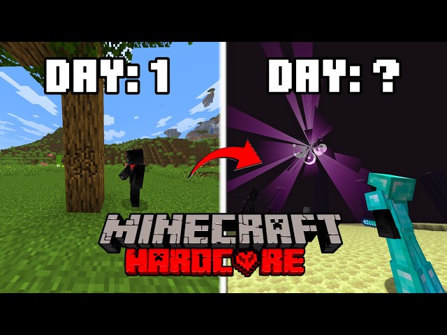 How to ACTUALLY BEAT hardcore Minecraft (Beginning to end)
