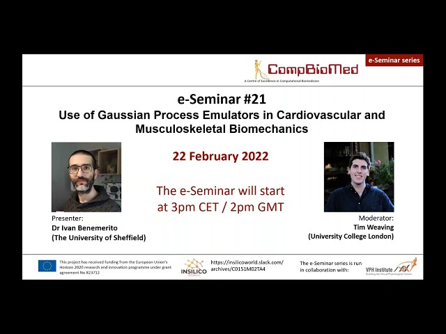e Seminar #21: Use of Gaussian Process Emulators in cardiovascular and musculoskeletal biomechanics