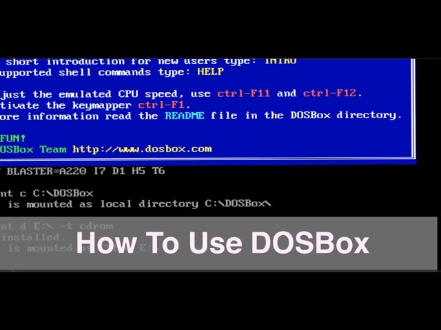 How to use DOSbox