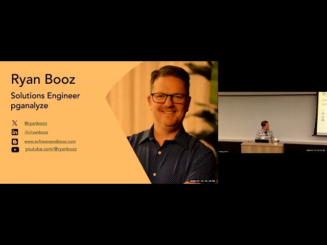 Configuring PostgreSQL for Logging & Query Optimization Ft Ryan Booz  | January 13th 2026 |