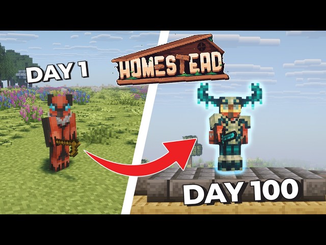 I Spent 100 Days In Minecraft HOMESTEAD!