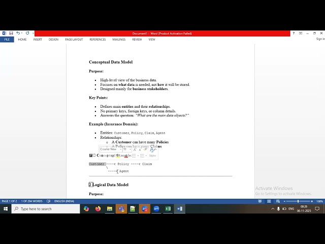9 Data Modeling(conceptual,Logical and Physical)