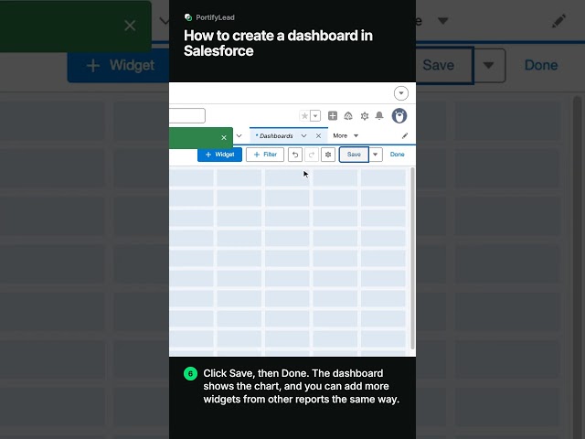 How to Create a Dashboard in Salesforce #shorts