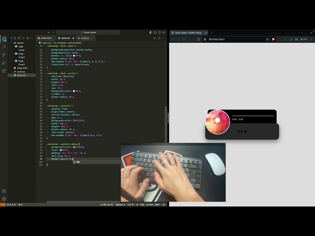 Music player | ASMR Coding | No talking