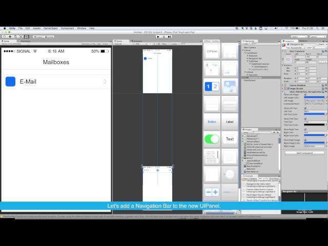 iOS for Unity UI Asset - Lesson 4 - Navigation Bar