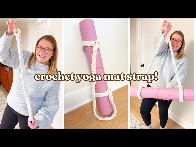 Easy crochet yoga mat strap tutorial | Make this in under an hour!