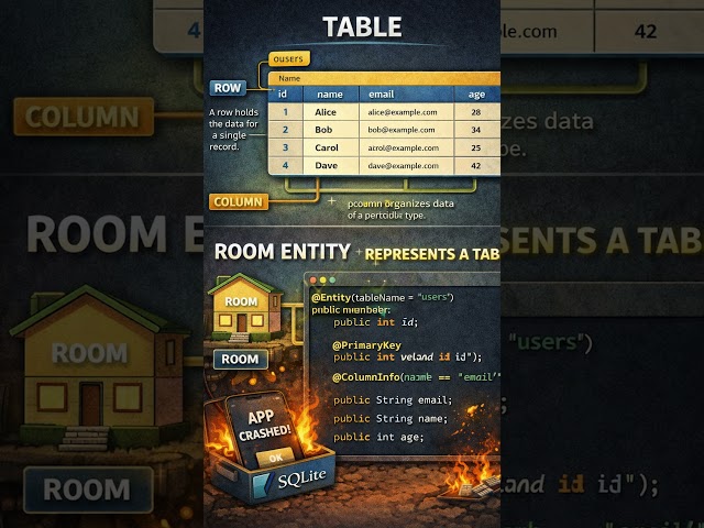 What is Entity in ROOM Database? #androidtutorial #coding #kotlin #android