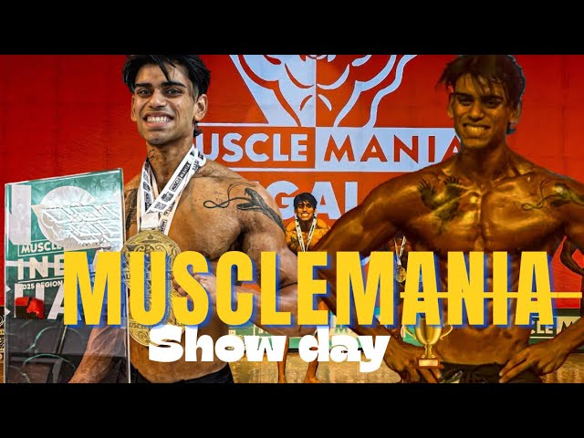 Musclemania 2025🇮🇳 | show day 🏆 full vlog road to natural bodybuilding !