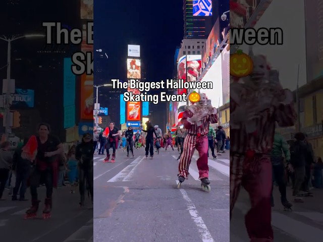 The Biggest Hallowen Skate Event 🎃😱 #rollerblading #streetskating #newyork #shorts
