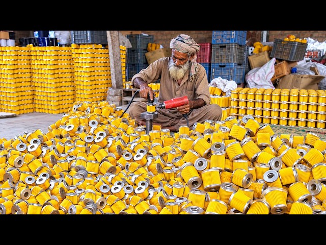 How Car Oil Filters Are Made | Satisfying Factory Manufacturing Process