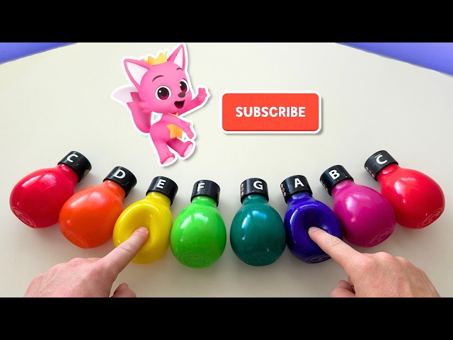 PinkFong "subscribe" logo effect on cool instruments!