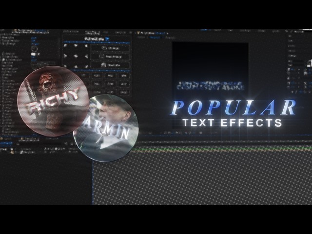 Free Text Effects Like RICHY & ARMIN | After Effects Free Presets