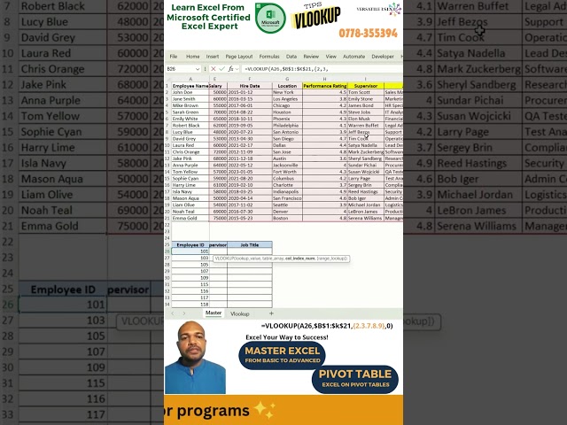How to apply VLOOKUP to multiple columns at once.