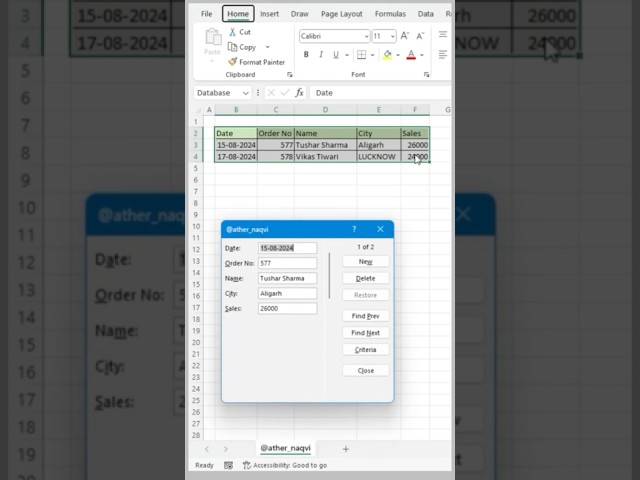 Data entry work in excel l always use this smart way to do data entry work #excelshorts #ytshorts