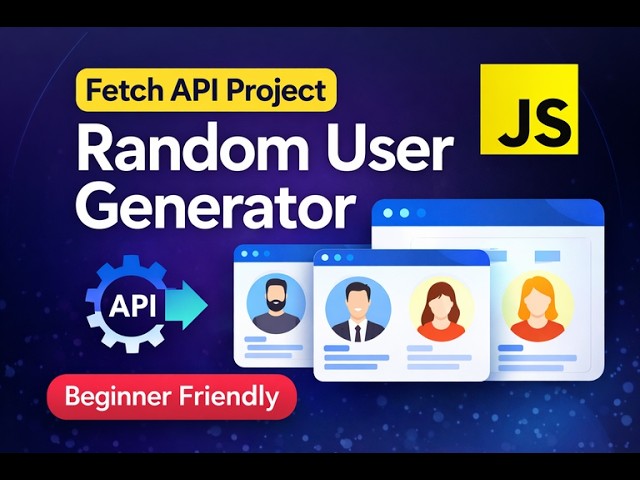 How To Build A Random User Generator In Javascript Fetch API Beginner Project