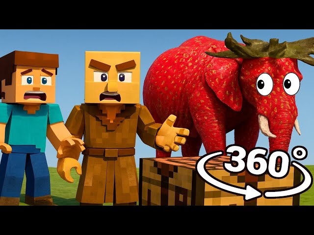 We Accidentally Crafted a Strawberry Elephant in Minecraft 360!